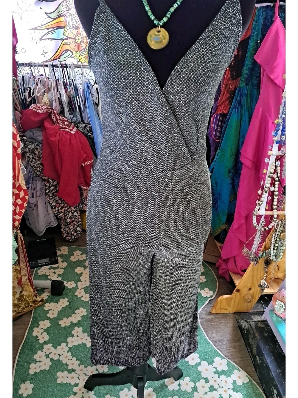Starlight Disco Metallic Wide-Leg Jumpsuit – Forever 21 Size Small